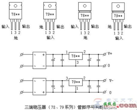 三端稳压管7805/7905引脚的区分方法  第1张