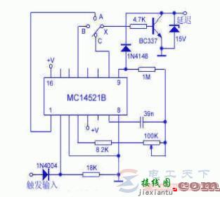 一例简单的数字式长延时电路原理图  第1张