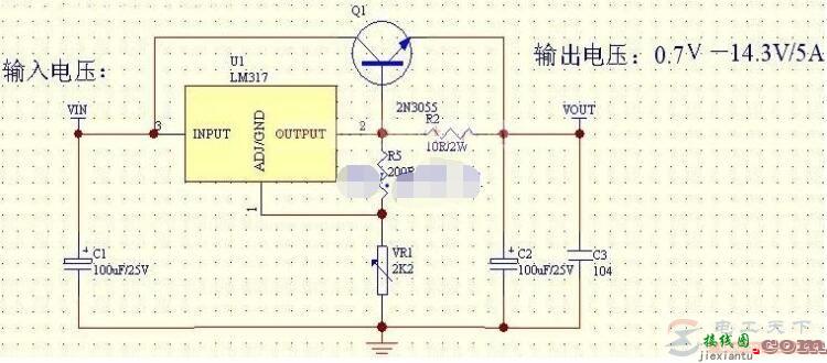 lm317扩流5A稳压电路图使用说明  第2张