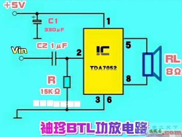 如何用TDA7052BTL功放IC制作迷你有源音箱电路  第1张