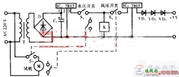 一例强排式热水器脉冲电路图及工作原理  第1张