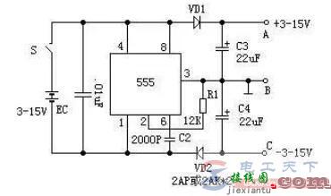 555单电源变双电源电路的原理说明  第1张