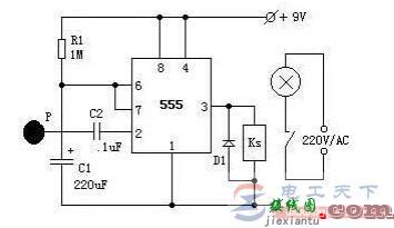 555触摸定时开关的电路图及原理说明  第1张