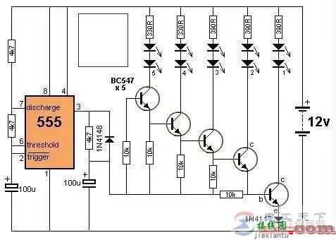 用555定时器实现自行车转弯灯及交通信号灯的例子  第1张