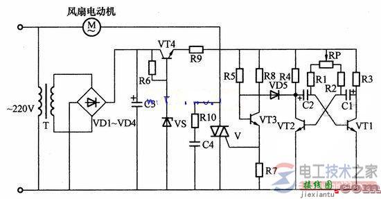 电风扇模拟自然风电路原理图及工作原理  第1张