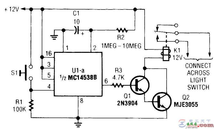 二个电灯转换电路图  第2张