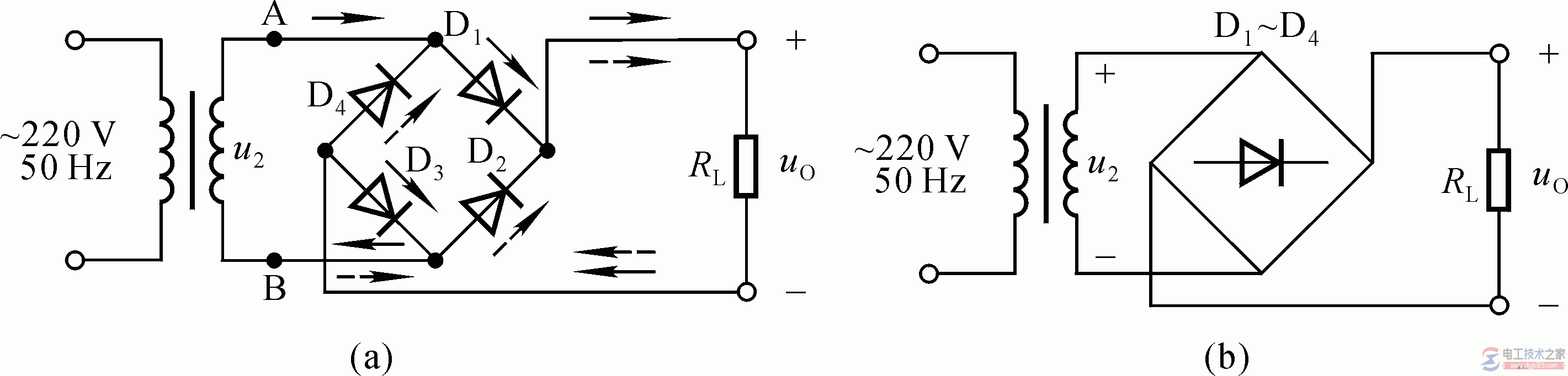 【图】单相桥式整流电路的构成与原理  第2张