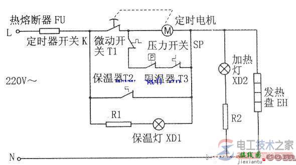 飞鹿电压力锅电路电气原理图  第1张