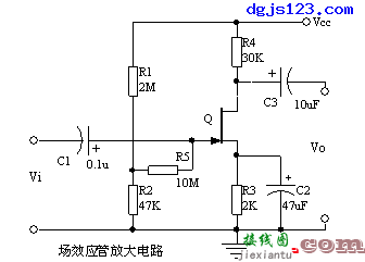 常用电工电路之场效应管放大电路  第1张