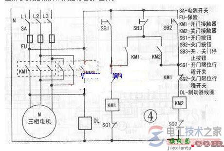 电动伸缩门继电控制电路图的分类与原理图  第4张