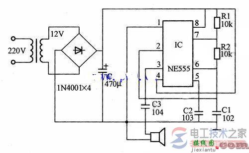 电子驱鼠器电路图及工作原理说明  第1张