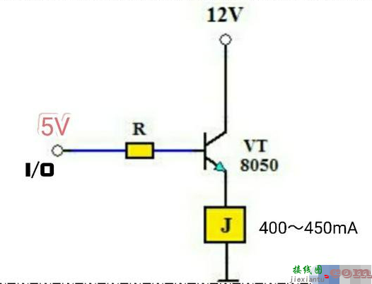 一例8050三极管发射极驱动继电器的改进电路图  第1张