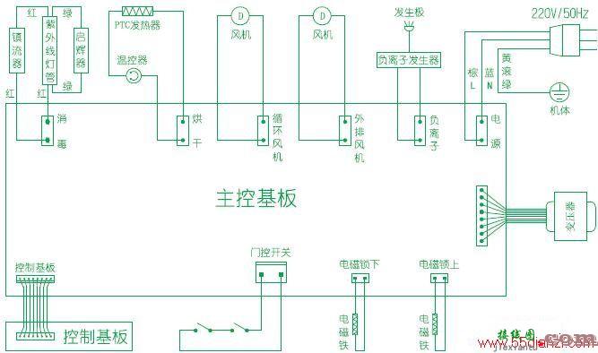 樱花SCQ-100A5消毒柜电路图  第1张