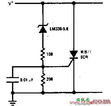 用5V控制的快速短路保护电路图  第1张