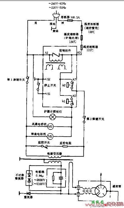 声宝R-3A53微波炉电路图  第1张