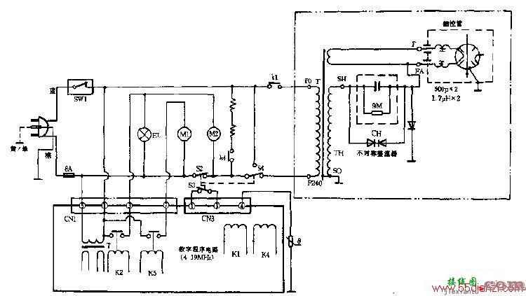 松下NN-K563微波炉电路图  第1张