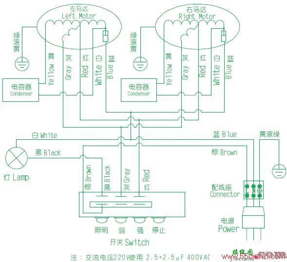 樱花SCR-3256GN中式吸油烟机电路图  第1张