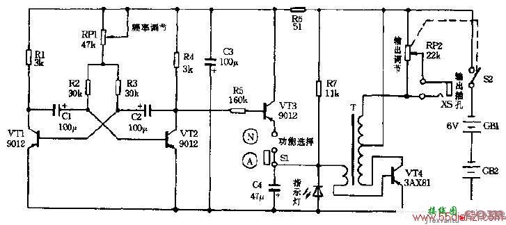 康乐牌LY-6型男宝器电路图  第1张