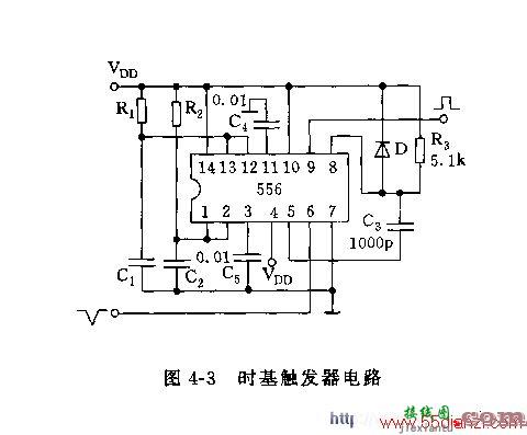 用NE555的时基触发器电路图  第2张