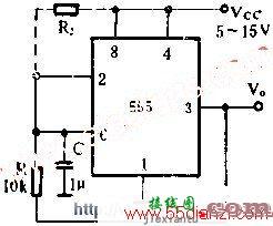 由555时基集成电路组成输出200MA的方波发生器电路图  第1张