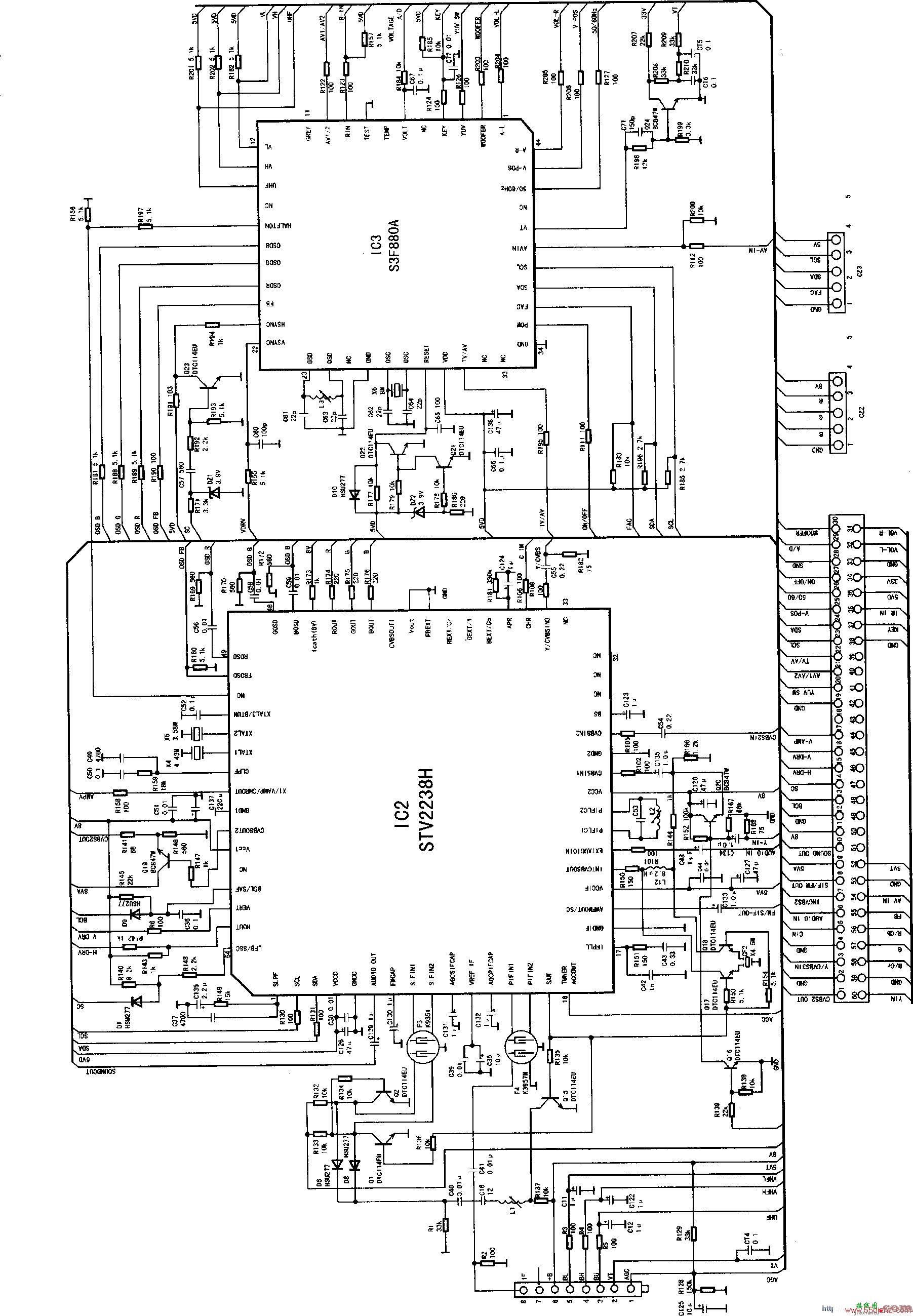 创维彩电3S35机芯高频头电路图  第1张