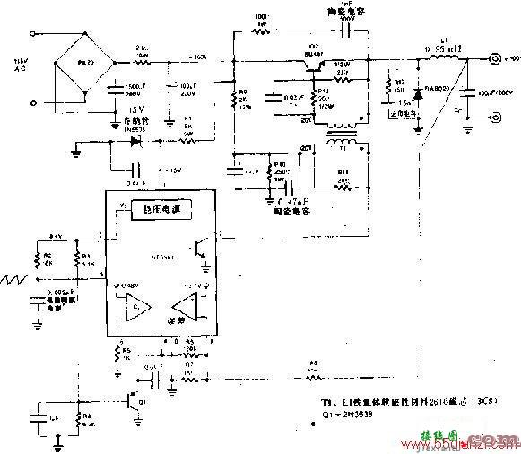 100V/10.25A开关变换器电路图  第1张