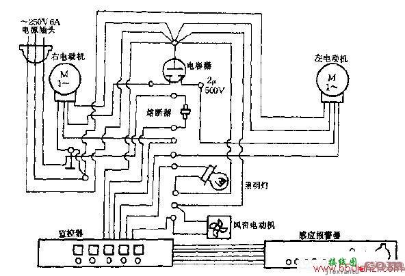 万家乐YPF5-4(有风帘式)排油烟机电路图  第1张