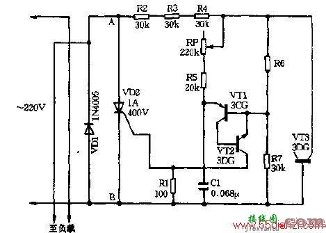 TY1型调压电源插头电路图  第1张