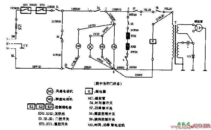 富士宝WG-8512烧烤微波炉电路图  第1张