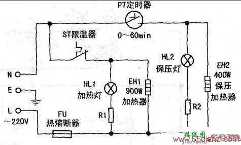 三解YWS65全自动电压力锅电路图  第1张