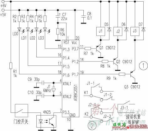 三款单片机报警器电路图  第3张