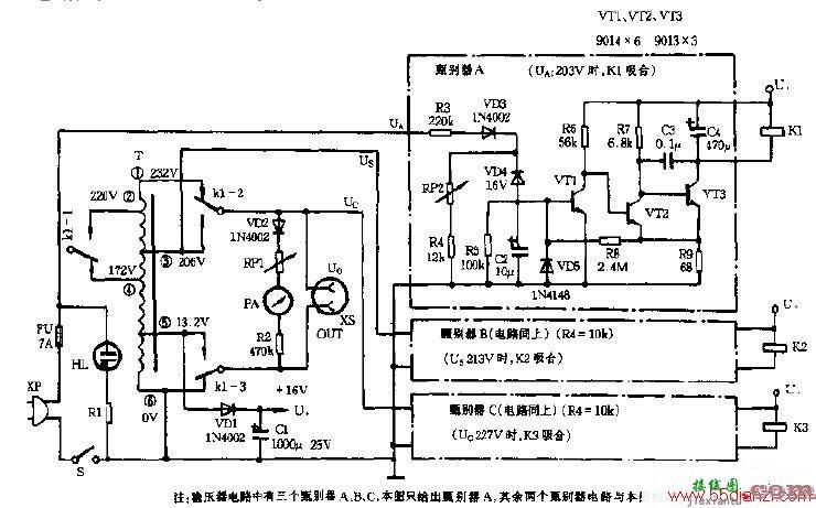 CVR-1000家用电源稳压器电路图  第1张