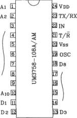 UM3758-108A/AM新型单片编码、解码电路图  第1张