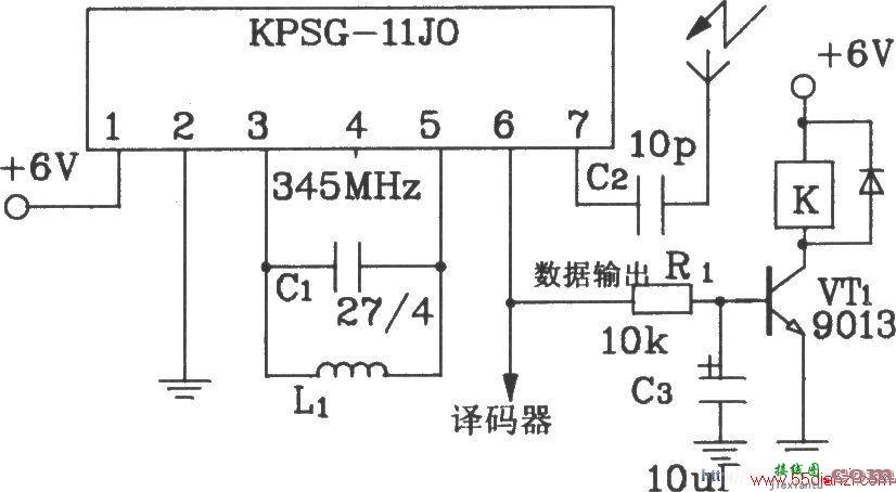 由KPSG-110F0/KPSG-11J0构成单路无线电发射电路图  第4张