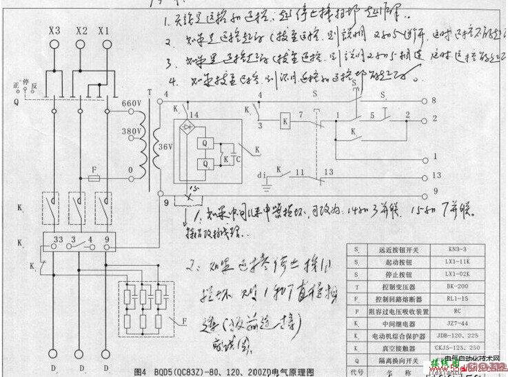 BQD5-80,120,200ZD电气电路图  第1张