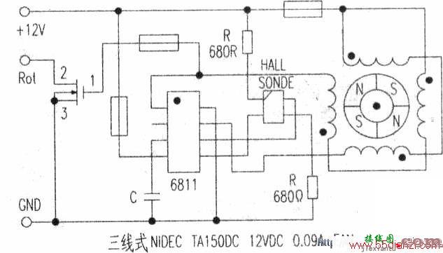 小型直流轴流风机内部电路图  第2张