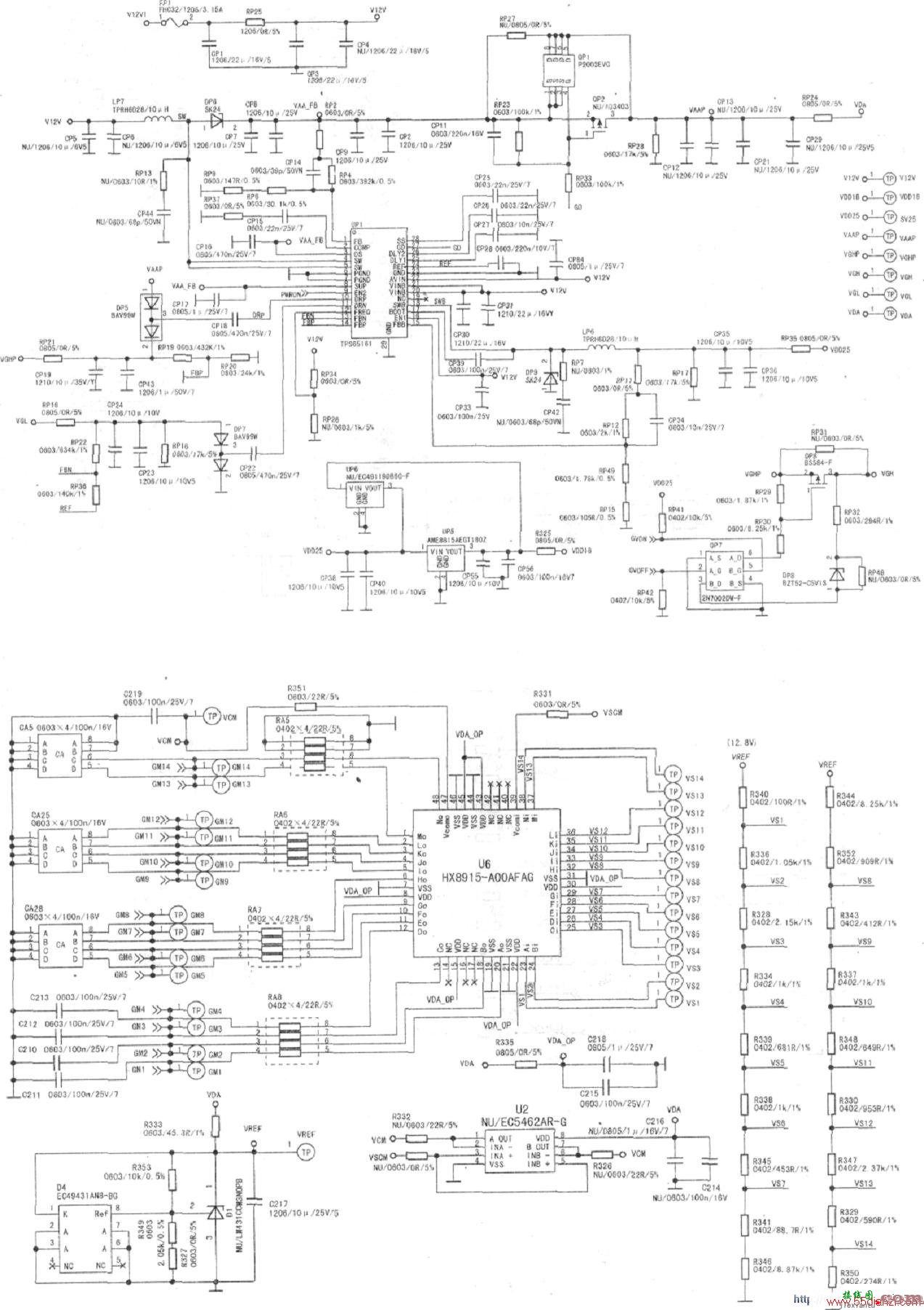 奇美V315B3-L01屏逻辑板电路图  第3张