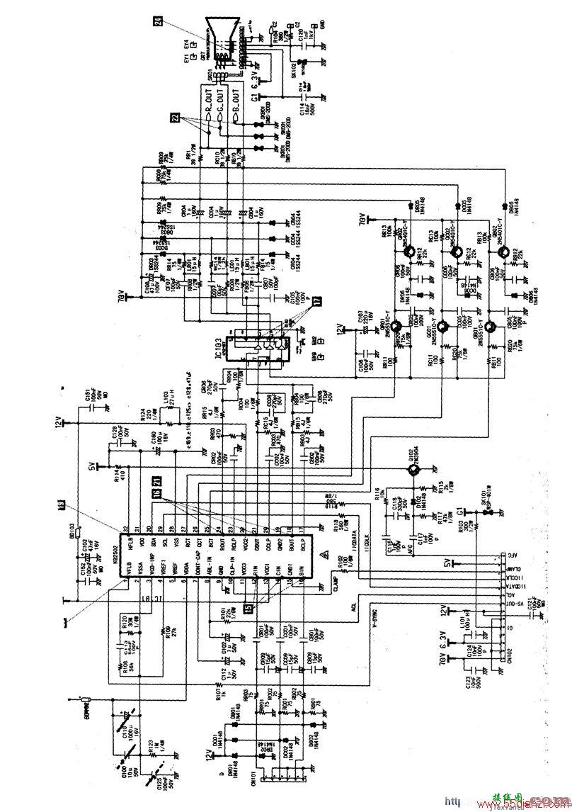 三星763DFX彩显视放电路图  第1张