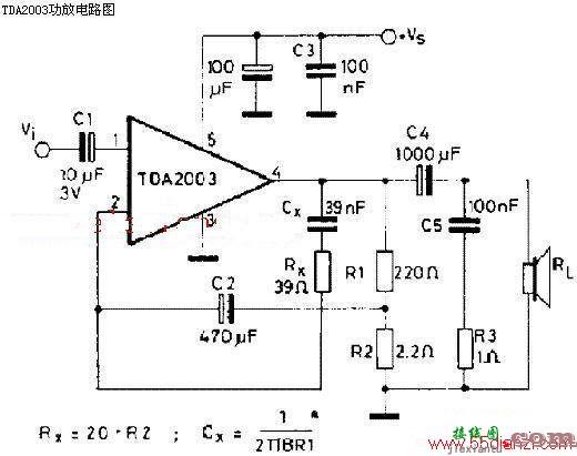 TDA2003功放电路图  第1张