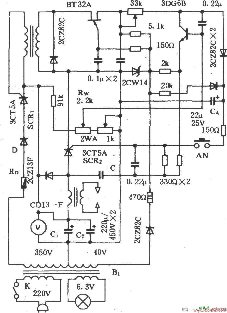 ZD82-1型齿科点焊机电路图  第1张