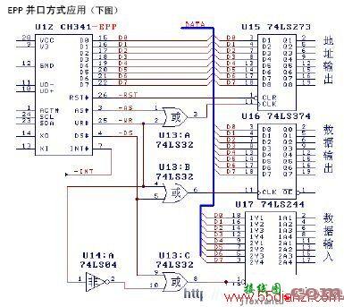 USB转并口、串口电路图(ch341)  第4张