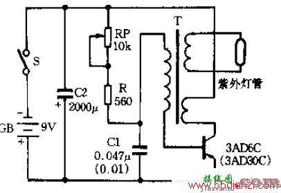 625-4半导体紫外线治疗机电路图  第1张