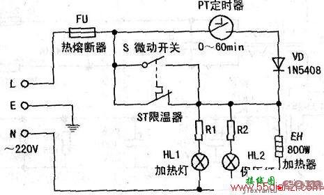 飞鹿ZDT1-22全自动电压力锅电路图  第1张