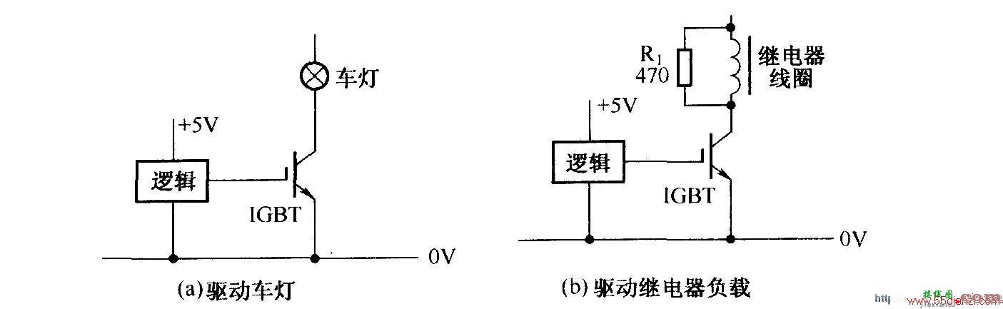 驱动车灯和继电器负载的简单电路图  第1张