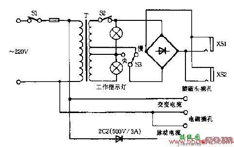 ECS-2型电磁旋疗机电路图  第1张