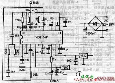 M51134P低音炮电路图  第2张