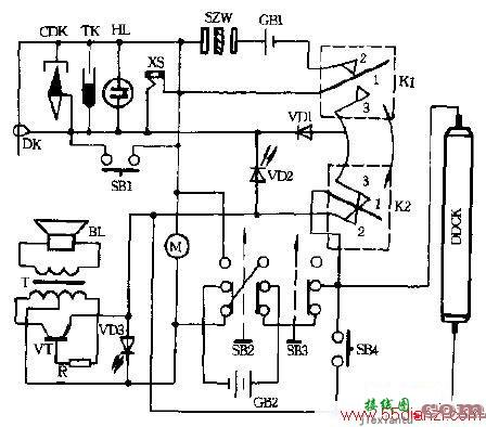 多功能保安报讯钟电路图  第1张