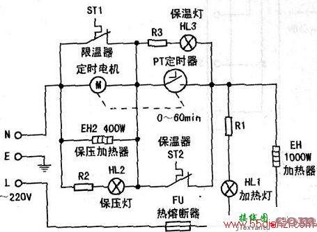 永兴DYB80-100全自动电压力锅电路图  第1张