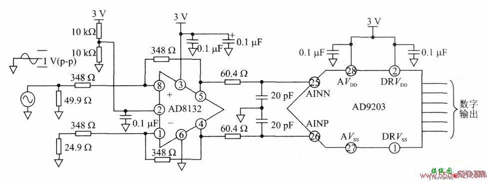AD8132驱动AD8203的电路图  第1张