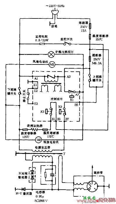 声宝R-5G53(G)烧烤微波炉电路图  第1张